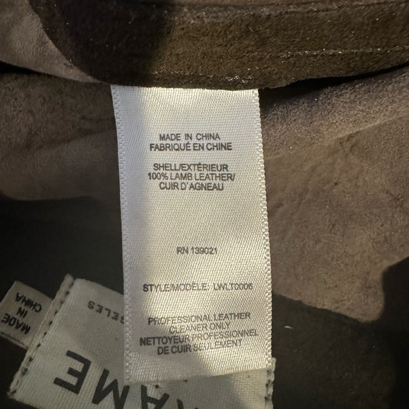 FRAME Dark Brown Suede Mini Skirt - Size 25 - Picture 4 of 5